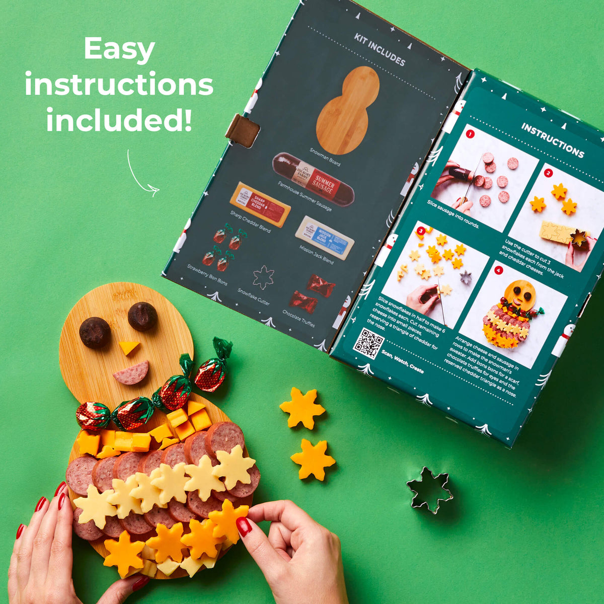 Mini Snowman Charcuterie Board Kit