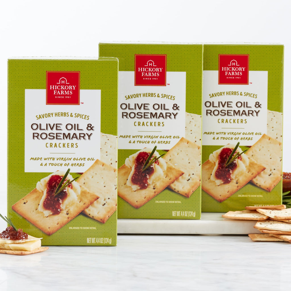 Olive Oil & Rosemary Crackers 3-Pack | Hickory Farms